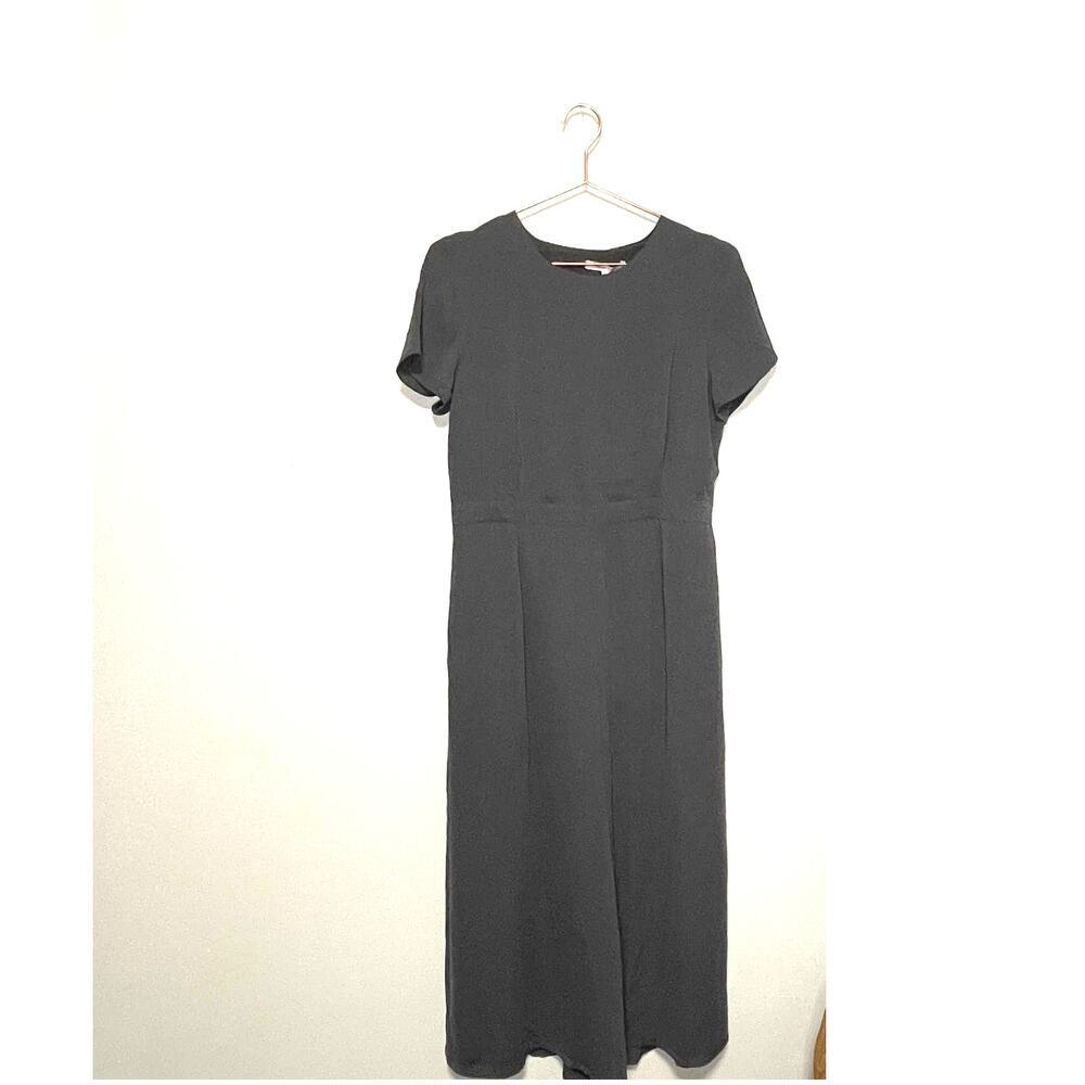 Naked Zebra Gray Wide Legged Ruched Waist Short Sleeved Jumpsuit size Large NWT